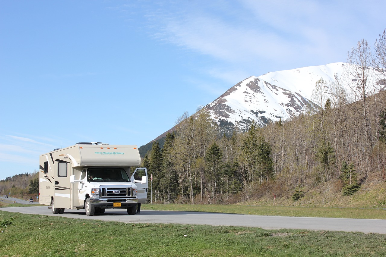 RV up in the mountains