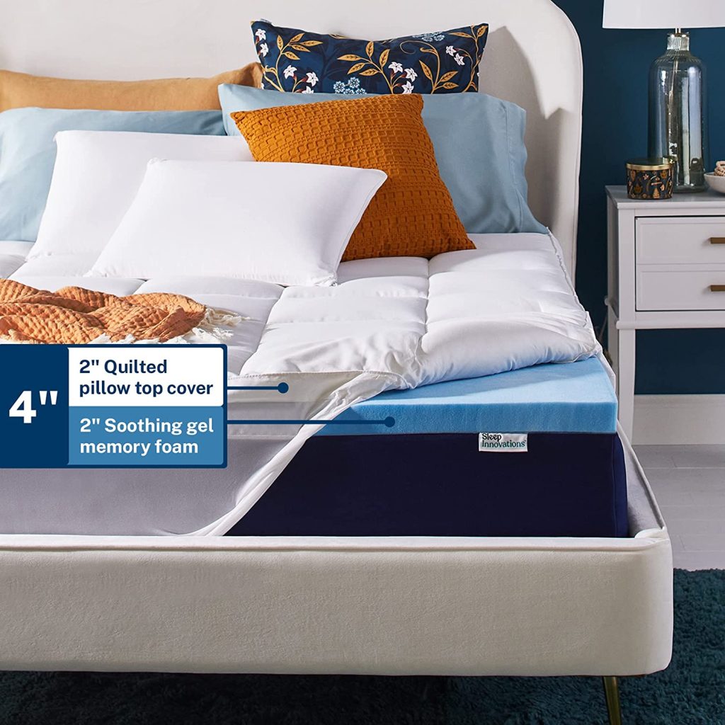 Sleep Innovations 4 Inch Dual Layer mattress topper